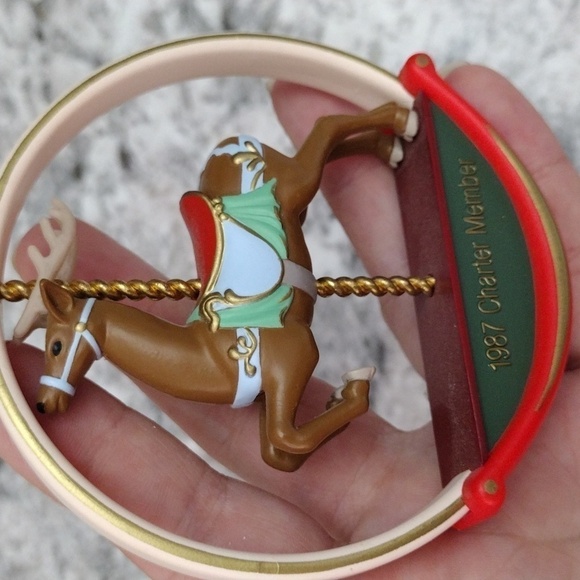1987 Hallmark Keepsake Ornament Collectors Club "Carousel Reindeer" Christmas - Picture 9 of 12